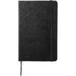 Moleskine Classic M hard cover notebook - ruled – Solid black front view
