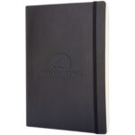 Moleskine Classic XL soft cover notebook - ruled – Solid black with logo