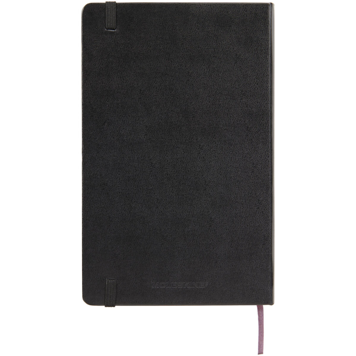 Moleskine Classic L hard cover notebook - plain – Solid black back view