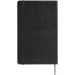 Moleskine Classic L hard cover notebook - plain – Solid black back view