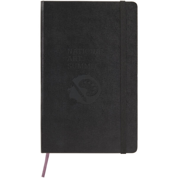 Moleskine Classic L hard cover notebook - dotted – Solid black with logo