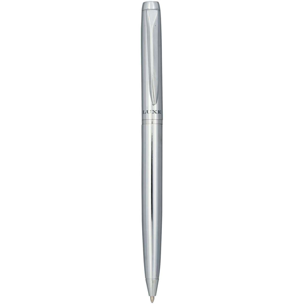 Cepheus ballpoint pen (black ink) – Silver front view