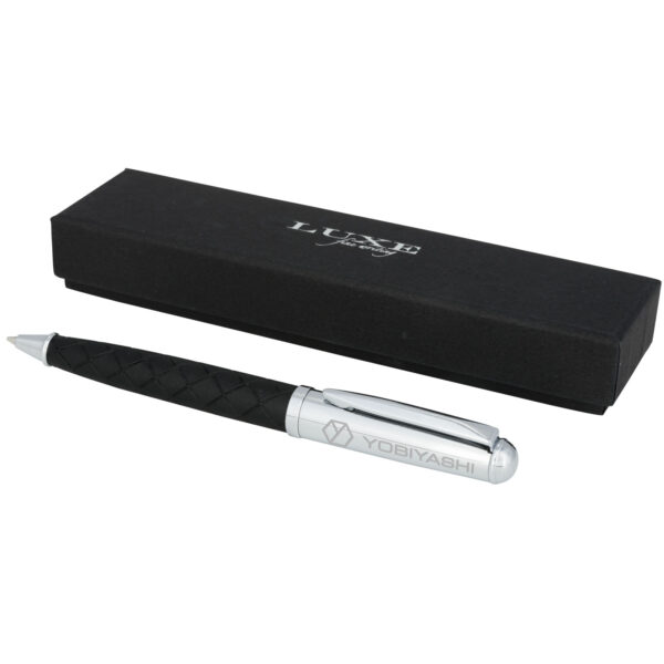 Fidelio ballpoint pen (black ink) – Solid black with logo