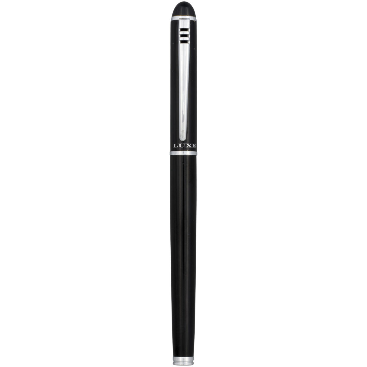 Andante duo pen gift set (black ink) – Solid black front view
