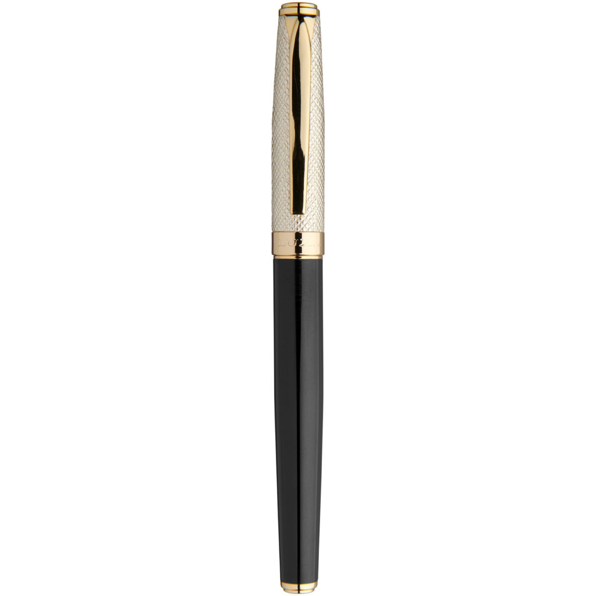 Doré rollerball pen (black ink) – Solid black front view