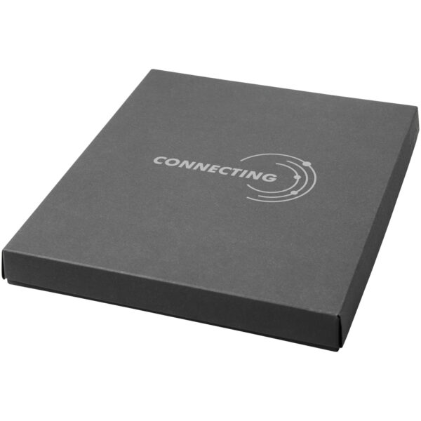 Moleskine notebook and pen gift set – Solid black with logo