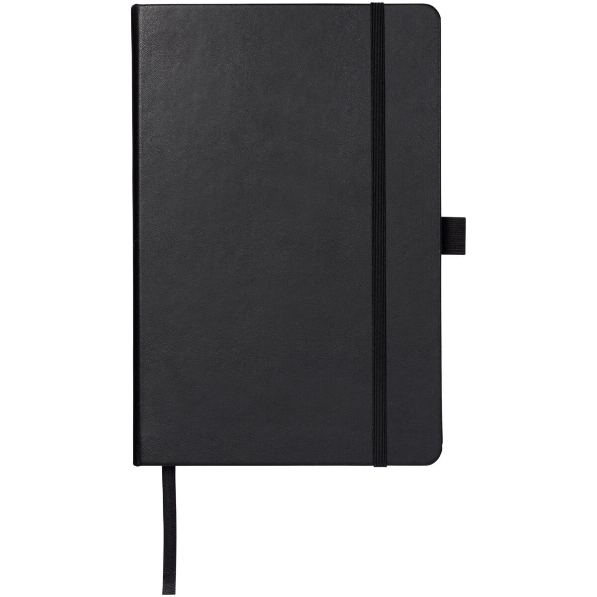 Nova A5 bound notebook – Solid black front view