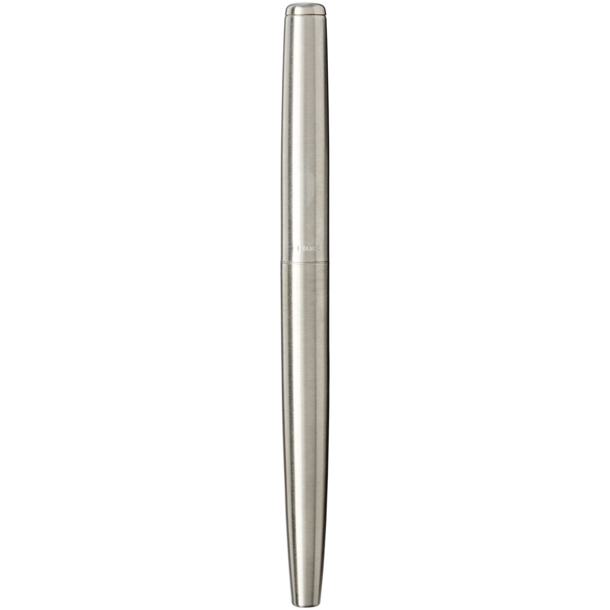 Parker Jotter stainless steel fountain pen (blue ink) – Stainless steel back view