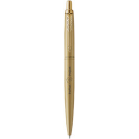 Parker Jotter XL monochrome ballpoint pen (blue ink) – Gold with logo