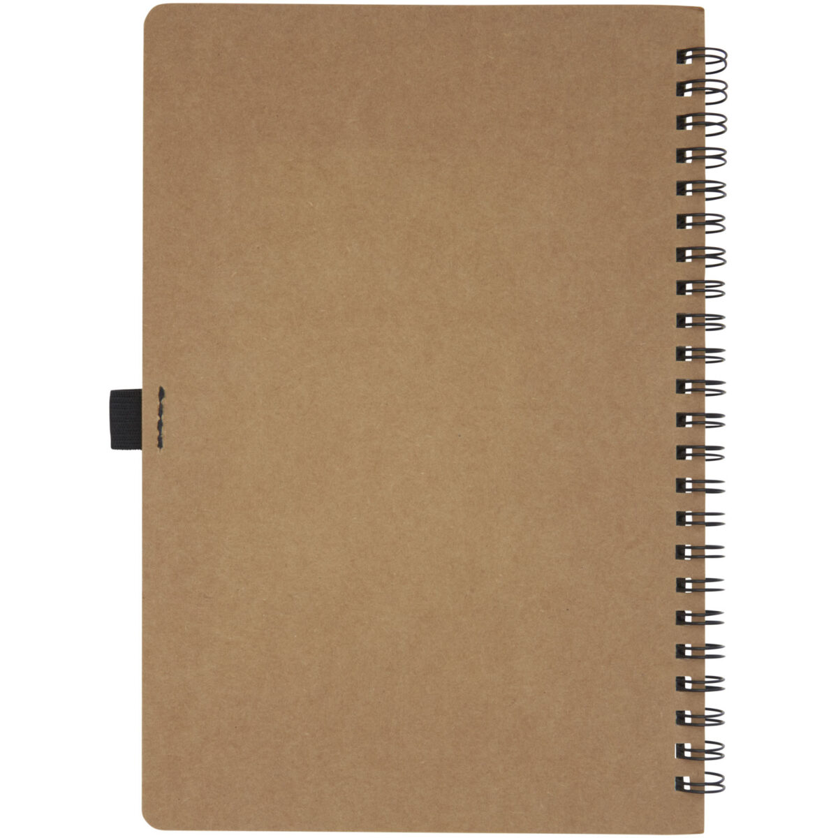 Cobble A5 wire-o recycled cardboard notebook with stone paper – Natural back view