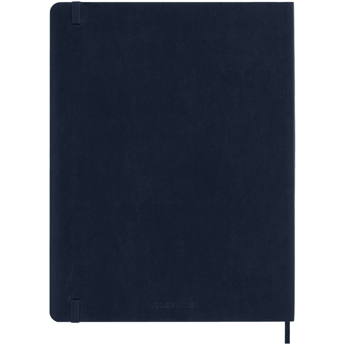 Moleskine soft cover 12 month weekly XL planner – Sapphire blue back view