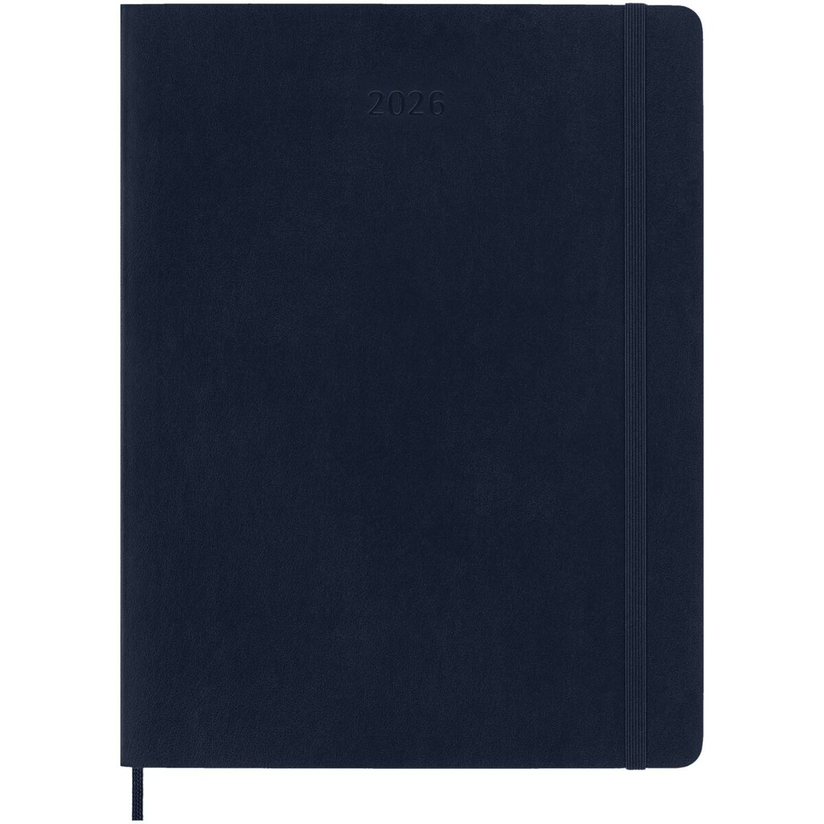 Moleskine soft cover 12 month weekly XL planner – Sapphire blue front view