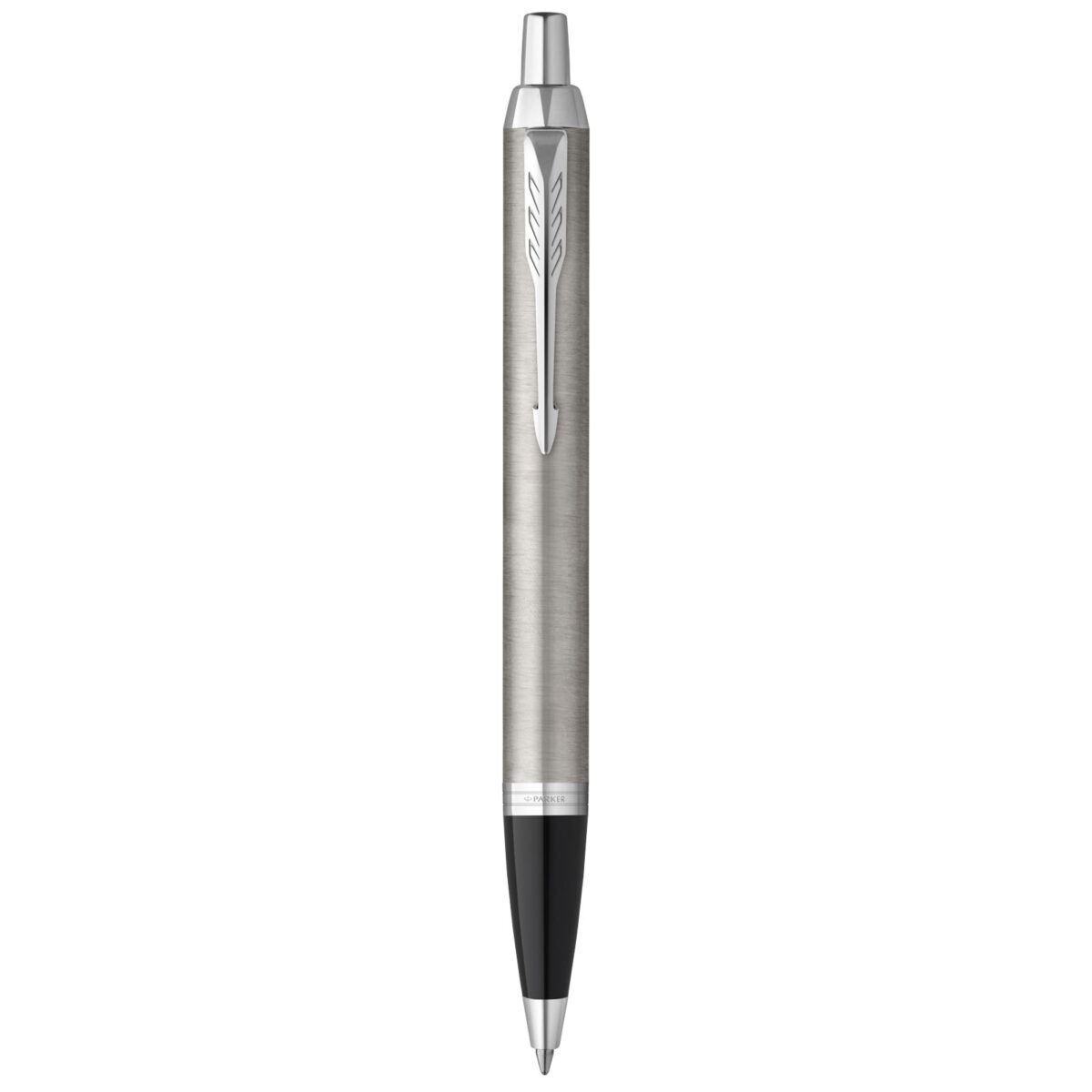 Parker IM ballpoint pen (blue ink) – Silver front view