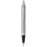Parker IM ballpoint pen (blue ink) – Silver front view