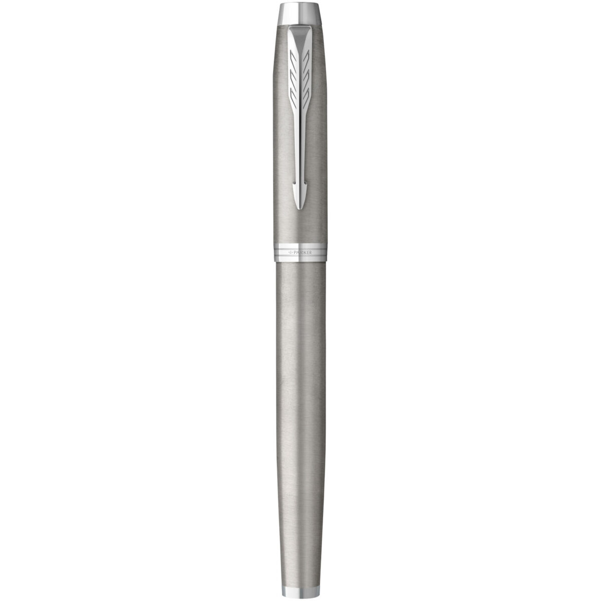 Parker IM rollerball pen (black ink) – Silver front view