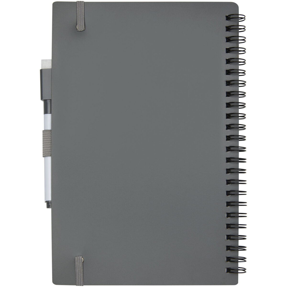 Pebbles reference reusable notebook – Grey back view