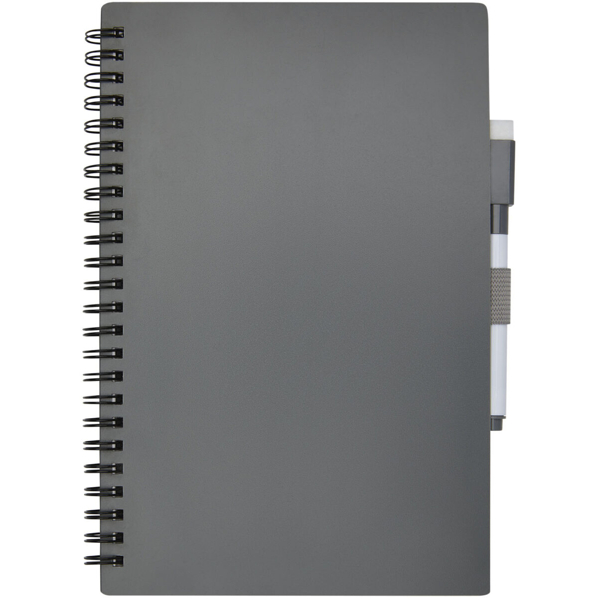 Pebbles reference reusable notebook – Grey front view