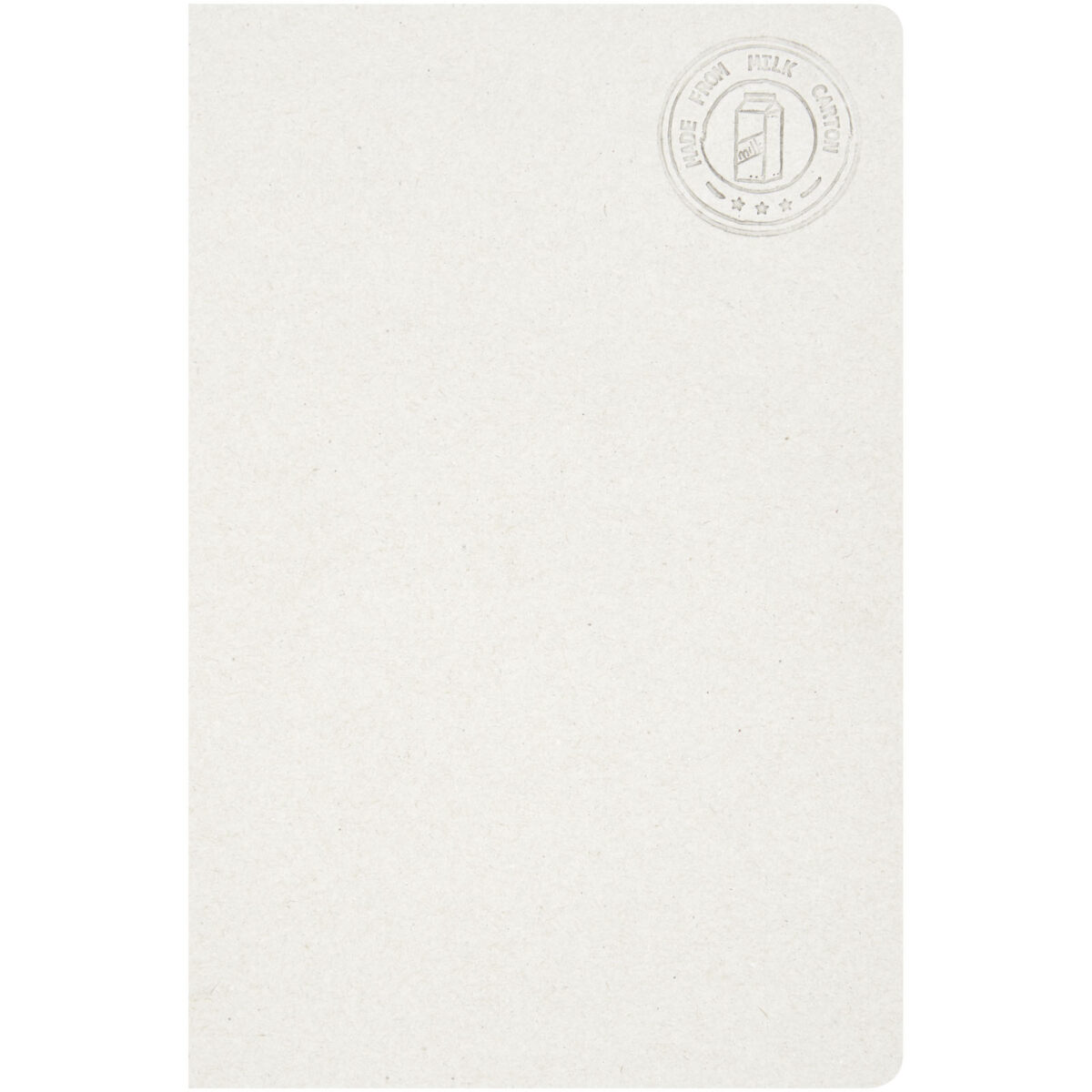 Dairy Dream A5 size reference recycled milk cartons spineless notebook – Off white front view