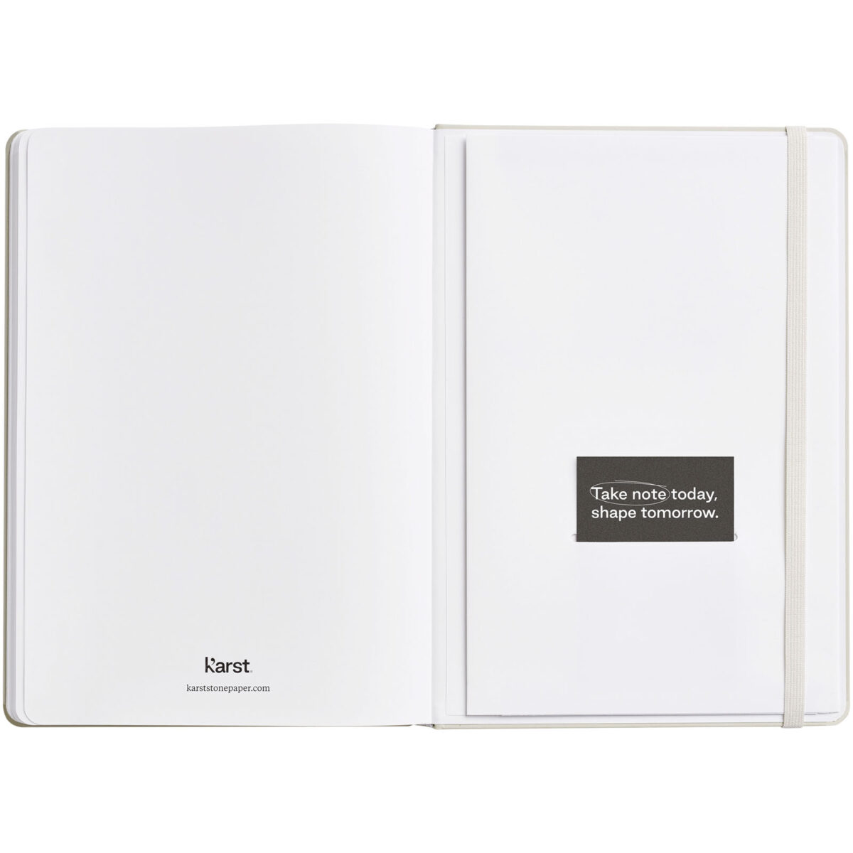 Karst® A5 stone paper hardcover notebook - lined – Beige extra view