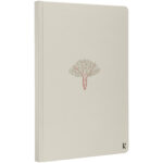 Karst® A5 stone paper hardcover notebook - lined – Beige with logo