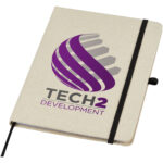 Tutico organic cotton hardcover notebook – Natural with logo