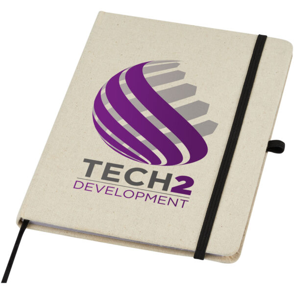 Tutico organic cotton hardcover notebook – Natural with logo