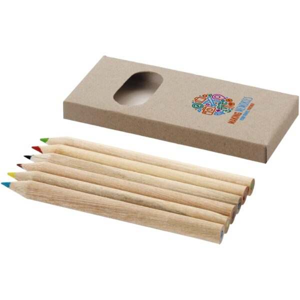 Artemaa 6-piece pencil colouring set – Natural with logo