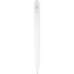 Thalaasa ocean-bound plastic ballpoint pen (black ink) – Transparent white back view