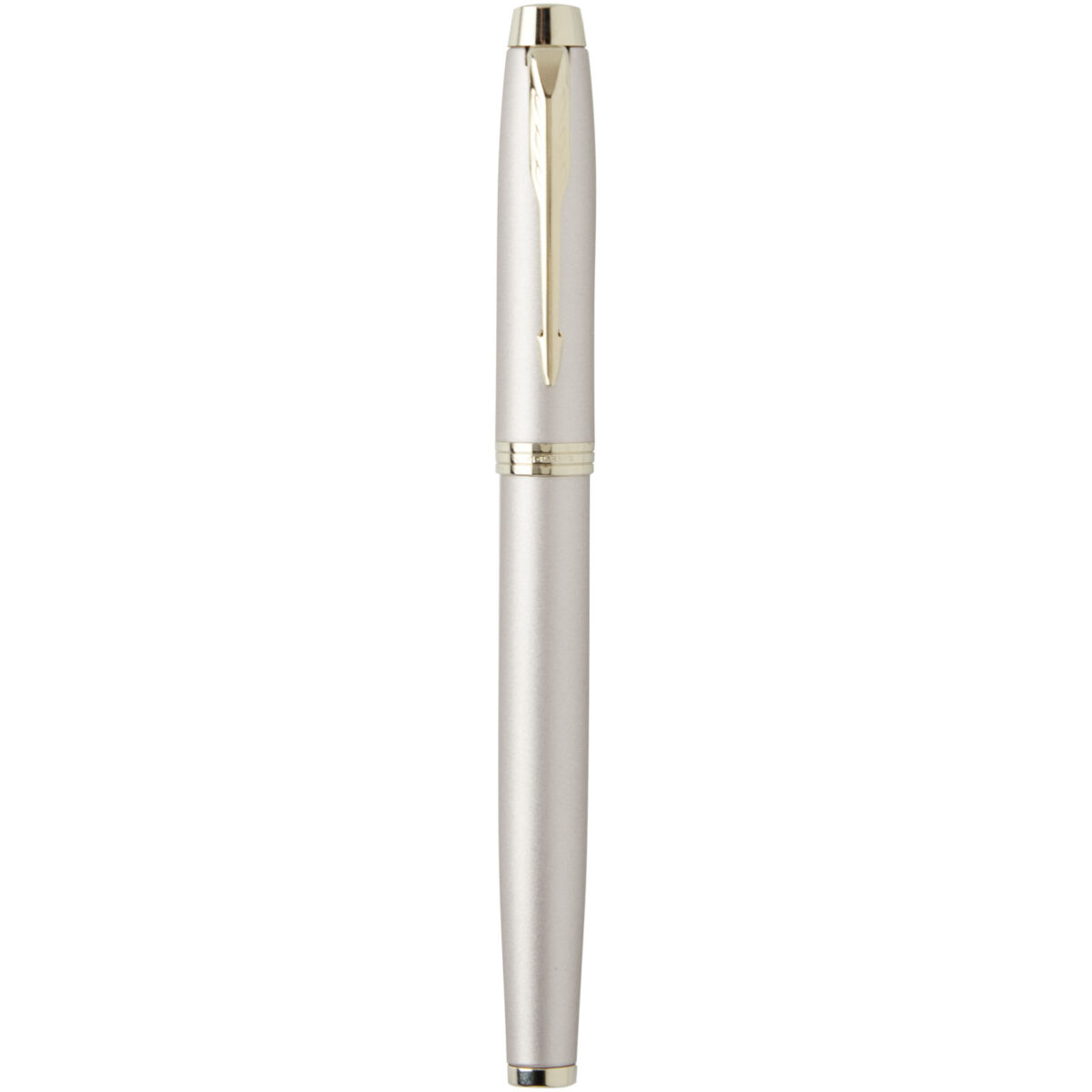 Parker IM rollerball pen (black ink) – Champagne front view