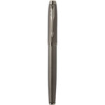Parker IM fountain pen (black ink) – Solid black front view