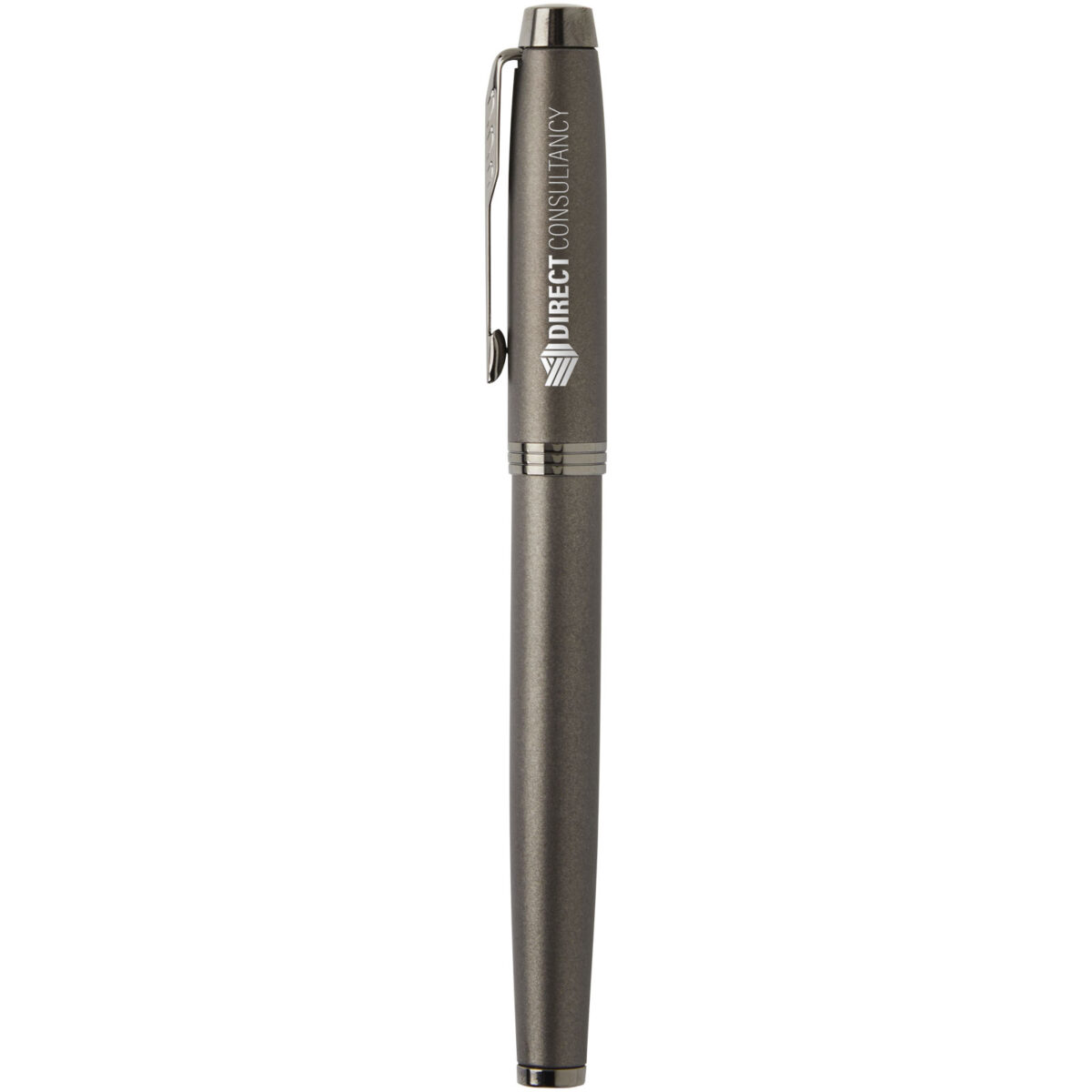 Parker IM fountain pen (black ink) – Solid black with logo
