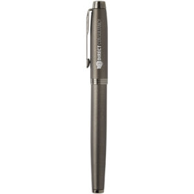 Parker IM fountain pen (black ink) – Solid black with logo