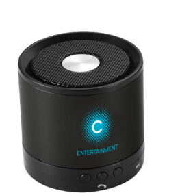 Greedo Bluetooth® aluminium speaker – Solid black with logo