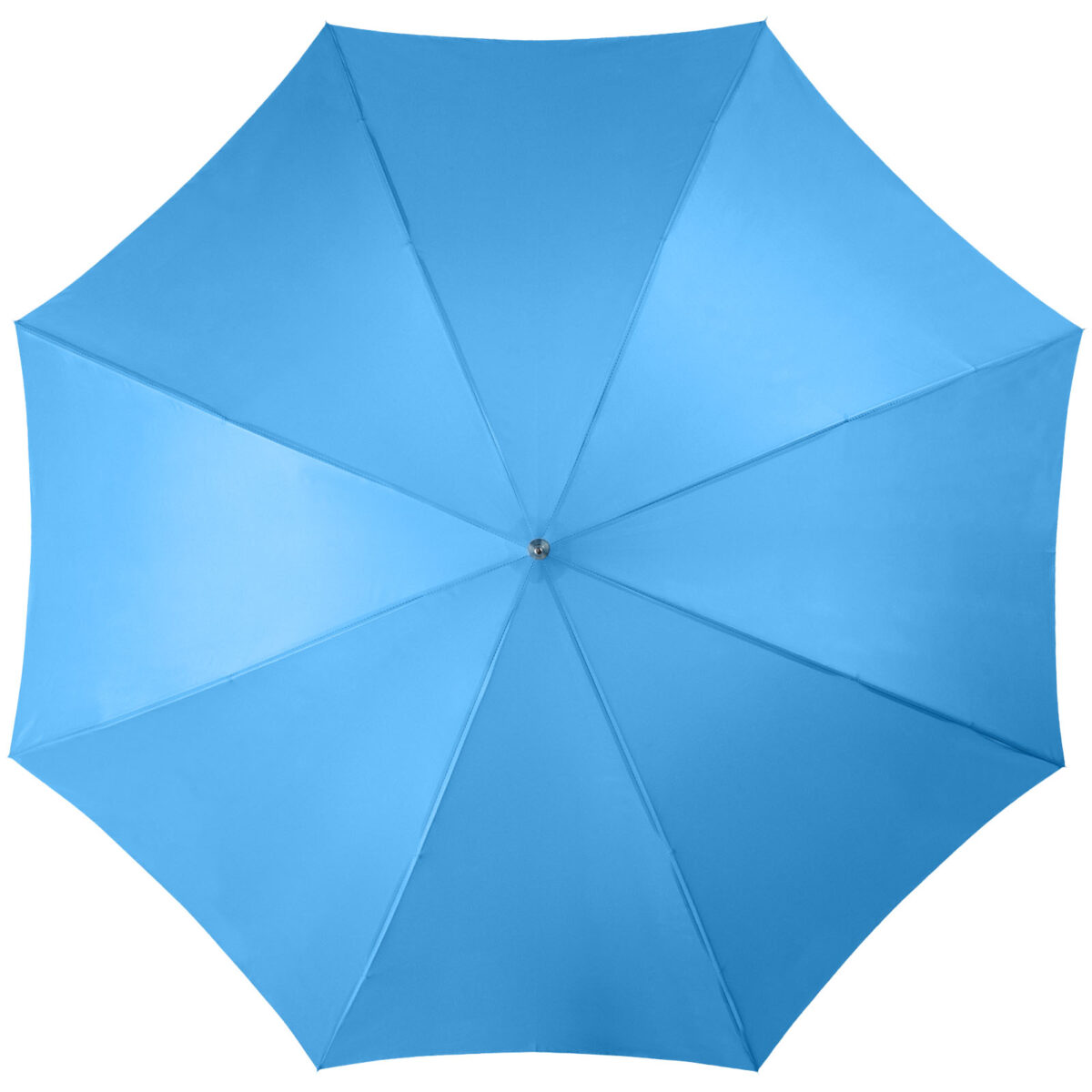 Lisa 23" auto open umbrella with wooden handle – Process blue front view