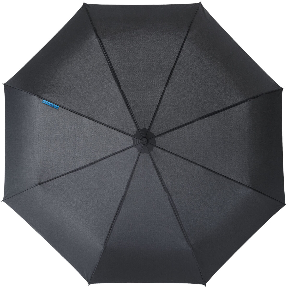 Trav 21.5" foldable auto open/close umbrella – Solid black front view