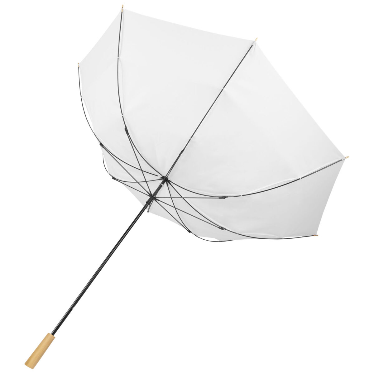 Romee 30'' windproof recycled PET golf umbrella – White extra view