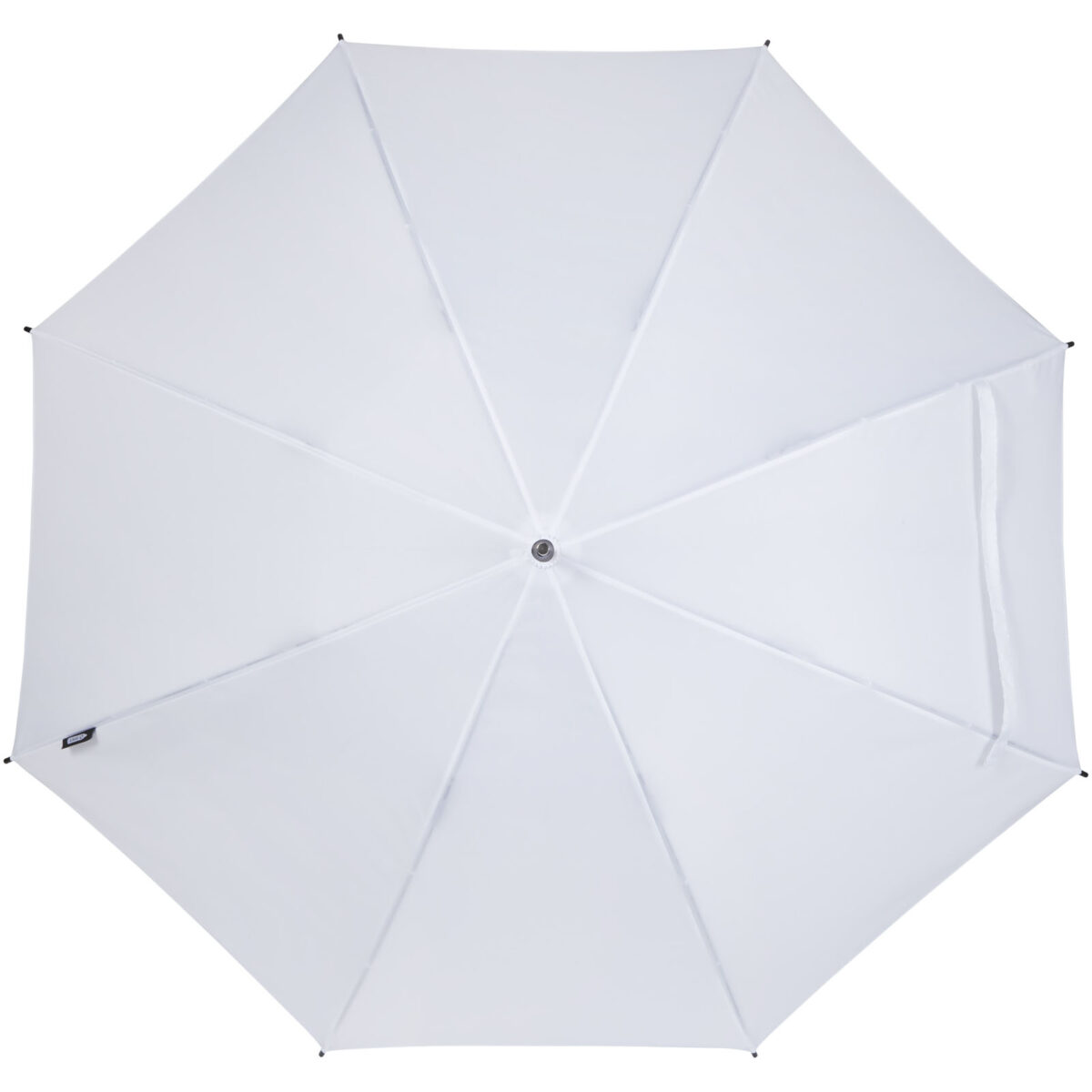 Niel 23" auto open recycled PET umbrella – White front view