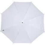 Niel 23" auto open recycled PET umbrella – White front view