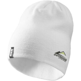 Level beanie – White with logo