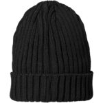 Spire beanie – Solid black back view