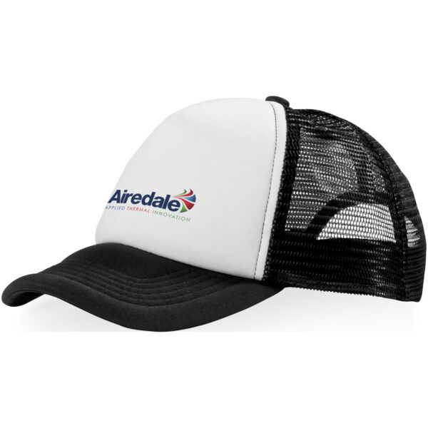 Trucker 5 panel cap – Solid black with logo