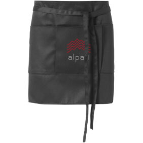 Lega 240 g/m² short apron – Solid black with logo