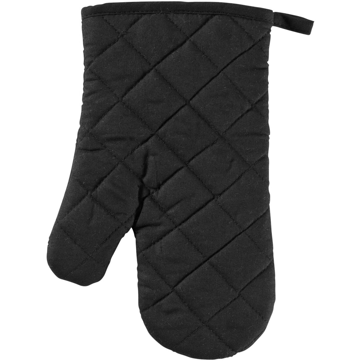 Zander oven mitt – Solid black back view