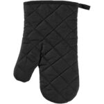 Zander oven mitt – Solid black back view