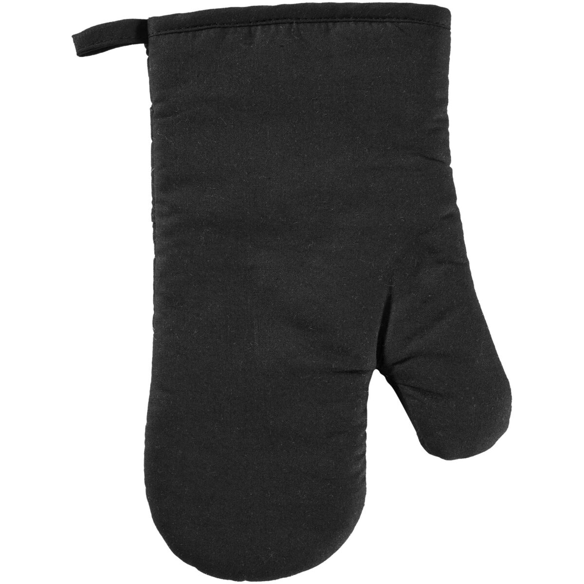Zander oven mitt – Solid black front view