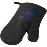 Zander oven mitt – Solid black with logo