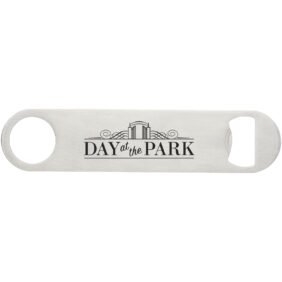Paddle bottle opener – Silver with logo