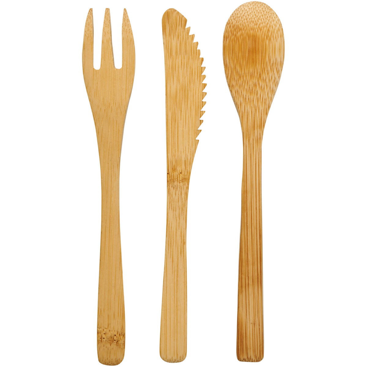 Celuk bamboo cutlery set – Natural back view