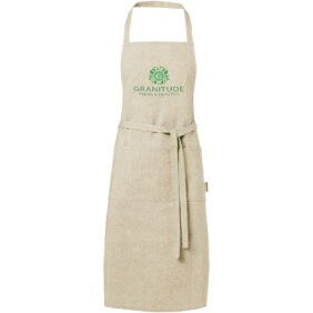 Pheebs 200 g/m² recycled cotton apron – Natural with logo