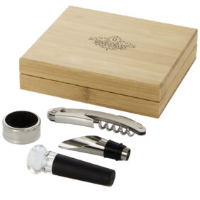 Syrat 4-piece wine set – Natural with logo